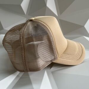 Trucker Hat Tan Color -
foam with mesh - Retro or Vintage Style